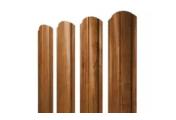 Штакетник Grand Line Slim Полукруглый фигурный 0,45 Print Elite Golden Wood Золотой Дуб – Купить оптом и в розницу