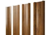 Штакетник Grand Line М-образный А 0,45 Print Premium РФ Golden Wood Золотой Дуб – Купить оптом и в розницу