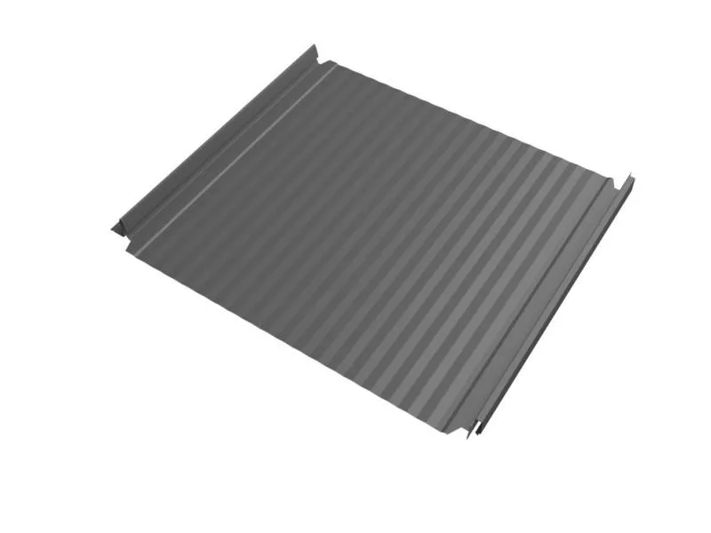Кликфальц Double Pro Gofr Grand Line 0,45 PE с пленкой на замках RAL 9006 бело-алюминиевый купить в санкт-петербурге