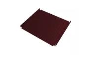 Кликфальц Double Pro Gofr Grand Line 0,5 Satin Matt с пленкой на замках RAL 3005 красное вино – Купить оптом и в розницу