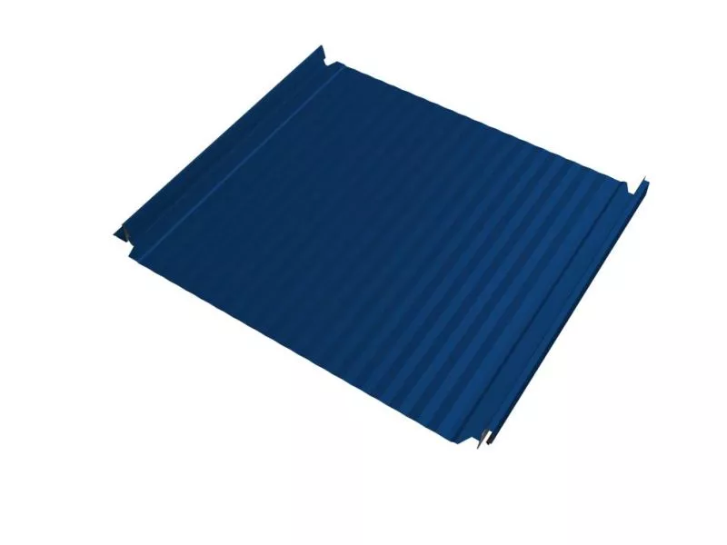 Кликфальц Double Pro Gofr Grand Line 0,5 Satin с пленкой на замках RAL 5005 сигнальный синий купить в санкт-петербурге