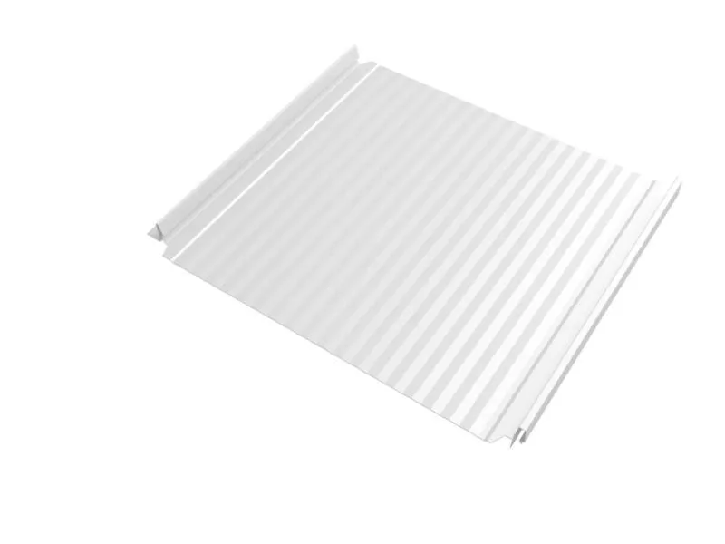 Кликфальц Double Pro Gofr Grand Line 0,5 Satin с пленкой на замках RAL 9003 сигнальный белый купить в санкт-петербурге