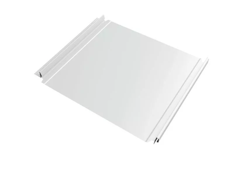 Кликфальц Double Pro Grand Line 0,45 PE с пленкой на замках RAL 9003 сигнальный белый купить в санкт-петербурге