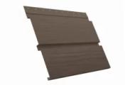 Софит металл с перфорацией Grand Line Квадро брус Print Elite 0,5 мм Choco Wood Шоколадное дерево – Купить оптом и в розницу