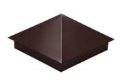 Колпак на столб 390х390мм 0,5 GreenCoat Pural BT, matt с пленкой RR 887 шоколадно-коричневый (RAL 8017 шоколад) – Купить оптом и в розницу