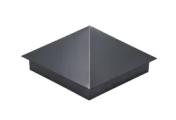 Колпак на столб 390х390мм 0,5 GreenCoat Pural BT с пленкой RR 23 темно-серый (RAL 7024 мокрый асфальт) – Купить оптом и в розницу