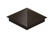 Колпак на столб 390х390мм 0,5 GreenCoat Pural BT с пленкой RR 32 темно-коричневый (RAL 8019 серо-коричневый) – Купить оптом и в розницу