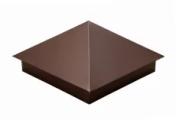Колпак на столб 390х390мм 0,5 Satin Matt с пленкой RAL 8017 шоколад – Купить оптом и в розницу