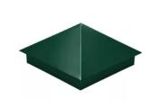 Колпак на столб 390х390мм 0,5 Satin с пленкой RAL 6005 зеленый мох – Купить оптом и в розницу