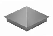 Колпак на столб 390х390мм 0,5 Satin с пленкой RAL 7004 сигнальный серый – Купить оптом и в розницу