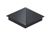 Колпак на столб 390х390мм 0,5 Satin с пленкой RAL 7024 мокрый асфальт – Купить оптом и в розницу