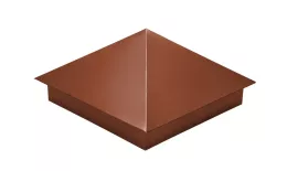 Колпак на столб 390х390мм 0,5 Satin с пленкой RAL 8004 терракота. Цена: 1.397 руб. Артикул: 31907