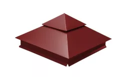 Колпак на столб двойной 390х390мм 0,45 PE с пленкой RAL 3011 коричнево-красный. Цена: 2.668 руб. Артикул: 32125