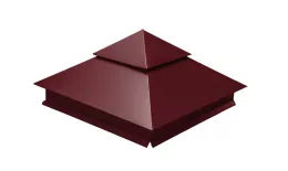 Колпак на столб двойной 390х390мм 0,5 Satin с пленкой RAL 3005 красное вино. Цена: 2.896 руб. Артикул: 32134