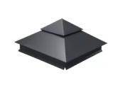 Колпак на столб двойной 390х390мм 0,5 Satin с пленкой RAL 7024 мокрый асфальт – Купить оптом и в розницу
