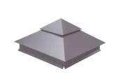 Колпак на столб двойной 390х390мм 0,5 Satin с пленкой RAL 7004 сигнальный серый – Купить оптом и в розницу