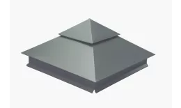Колпак на столб двойной 390х390мм 0,45 PE с пленкой RAL 7005 мышино-серый. Цена: 2.668 руб. Артикул: 32144