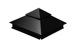Колпак на столб двойной 390х390мм 0,5 Satin Matt TX с пленкой RAL 9005 черный. Цена: 3.584 руб. Артикул: 32149