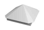 Колпак на столб Пирамида 390х390мм 0,4 PE с пленкой RAL 9003 сигнальный белый – Купить оптом и в розницу