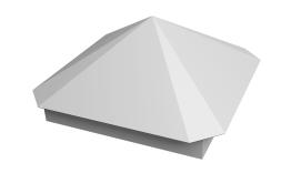Колпак на столб Пирамида 390х390мм 0,5 Satin с пленкой RAL 9003 сигнальный белый. Цена: 2.248 руб. Артикул: 32032