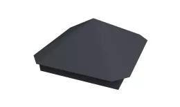 Колпак на столб Пирамида 490х490мм 0,5 Satin с пленкой RAL 7024 мокрый асфальт. Цена: 3.262 руб. Артикул: 32041