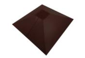 Колпак на столб под фонарь 390х390мм 0,5 GreenCoat Pural BT, matt с пленкой RR 887 шоколадно-коричневый (RAL 8017 шоколад) – Купить оптом и в розницу