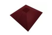 Колпак на столб под фонарь 390х390мм 0,5 Satin с пленкой RAL 3005 красное вино – Купить оптом и в розницу