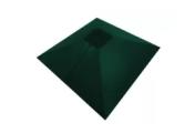 Колпак на столб под фонарь 390х390мм 0,5 Satin с пленкой RAL 6005 зеленый мох – Купить оптом и в розницу