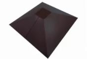 Колпак на столб под фонарь 390х390мм 0,5 Satin с пленкой RAL 7024 мокрый асфальт – Купить оптом и в розницу