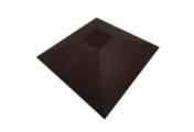 Колпак на столб под фонарь 390х390мм 0,5 Satin с пленкой RR 32 темно-коричневый – Купить оптом и в розницу