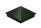 Колпак на столб 390х390мм 0,5 GreenCoat Pural BT, matt с пленкой RR 11 темно-зеленый (RAL 6020 хромовая зелень) – Купить оптом и в розницу