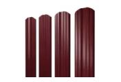 Штакетник Grand Line Twin фигурный 0,45 Drap RAL 3005 Красное вино – Купить оптом и в розницу