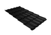 Металлочерепица GL Kvinta Plus 3D 0,5 Rooftop Matte (Стальной Бархат) RAL 9005 черный – Купить оптом и в розницу