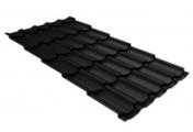 Металлочерепица GL Kvinta Plus 3D 0,5 Rooftop Matte (Стальной Бархат) RAL 9005 черный – Купить оптом и в розницу