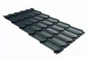 Металлочерепица GL Kvinta Plus 3D 0,5 GreenCoat Pural Matt RAL 7024 мокрый асфальт – Купить оптом и в розницу