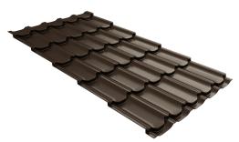 Металлочерепица GL Kvinta Plus 3D 0,5 Velur RAL 8017 шоколад. Артикул: GrandLineM05-80173d