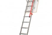Складная металлическая лестница LML Lux FAKRO с телескопическими ножками 60х130х305 см – Купить оптом и в розницу