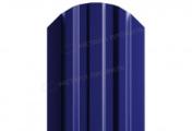 Штакетник Металл Профиль LANE-O (полукруглый верх) NormanMP 0,5 мм RAL 5002 Ультрамариново-синий – Купить оптом и в розницу