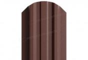 Штакетник Металл Профиль LANE-O (полукруглый верх) VikingMP Е 0,5 мм RAL 8017 шоколад – Купить оптом и в розницу
