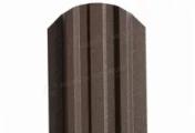 Штакетник Металл Профиль LANE-O (полукруглый верх) VikingMP Е 0,5 мм RAL 8019 серо-коричневый – Купить оптом и в розницу
