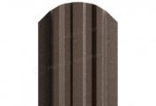 Штакетник Металл Профиль LANE-O (полукруглый верх) VikingMP Е 0,5 мм RAL 8019 серо-коричневый – Купить оптом и в розницу