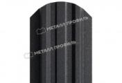 Штакетник Металл Профиль LANE-O (полукруглый верх) PURMAN 0,5 мм RAL 9005 черный – Купить оптом и в розницу