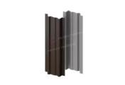 Штакетник металлический МЕТАЛЛ ПРОФИЛЬ LАNE-T 16,5х99 (VALORI-20-DarkBrown-0.5) – Купить оптом и в розницу