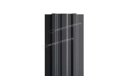 Штакетник Металл Профиль LANE-Т (прямой) NormanMP 0,5 мм RAL 7024 мокрый асфальт. Цена: 112 руб. Артикул: MP_Sht_120