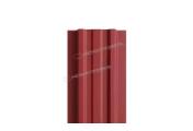 Штакетник Металл Профиль LANE-Т (прямой) VikingMP 0,45 мм RAL 3011 коричнево-красный – Купить оптом и в розницу