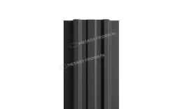 Штакетник Металл Профиль LANE-Т (прямой) VikingMP 0,45 мм RAL 9005 черный. Цена: 102 руб. Артикул: MP_Sht_111