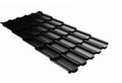 Металлочерепица GL Kvinta Plus 3D 0,5 PurPro RAL 9005 черный – Купить оптом и в розницу