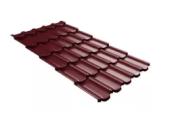 Металлочерепица GL Kvinta Plus 3D 0,5 Satin Matt RAL 3005 красное вино – Купить оптом и в розницу