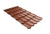 Металлочерепица GL Kvinta Plus 3D 0,5 Satin Matt TX RAL 8004 терракота – Купить оптом и в розницу