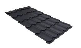Металлочерепица Grand Line Kvinta Plus 0,5 Satin Matt TX RAL 7024 мокрый асфальт. Цена: 1.015 руб. Артикул: 30182